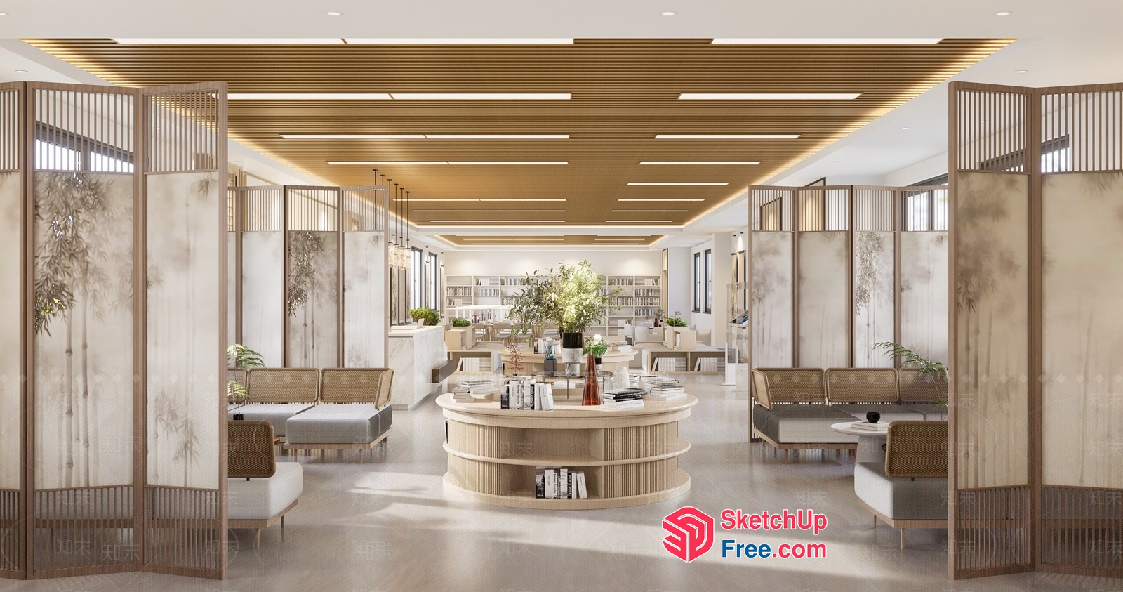 Modern Minimalist Japanese Style Interior 3D SketchUp File