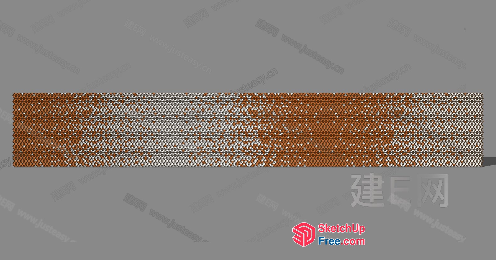 Patterned Brown And White Textured Surface 3D SketchUp File