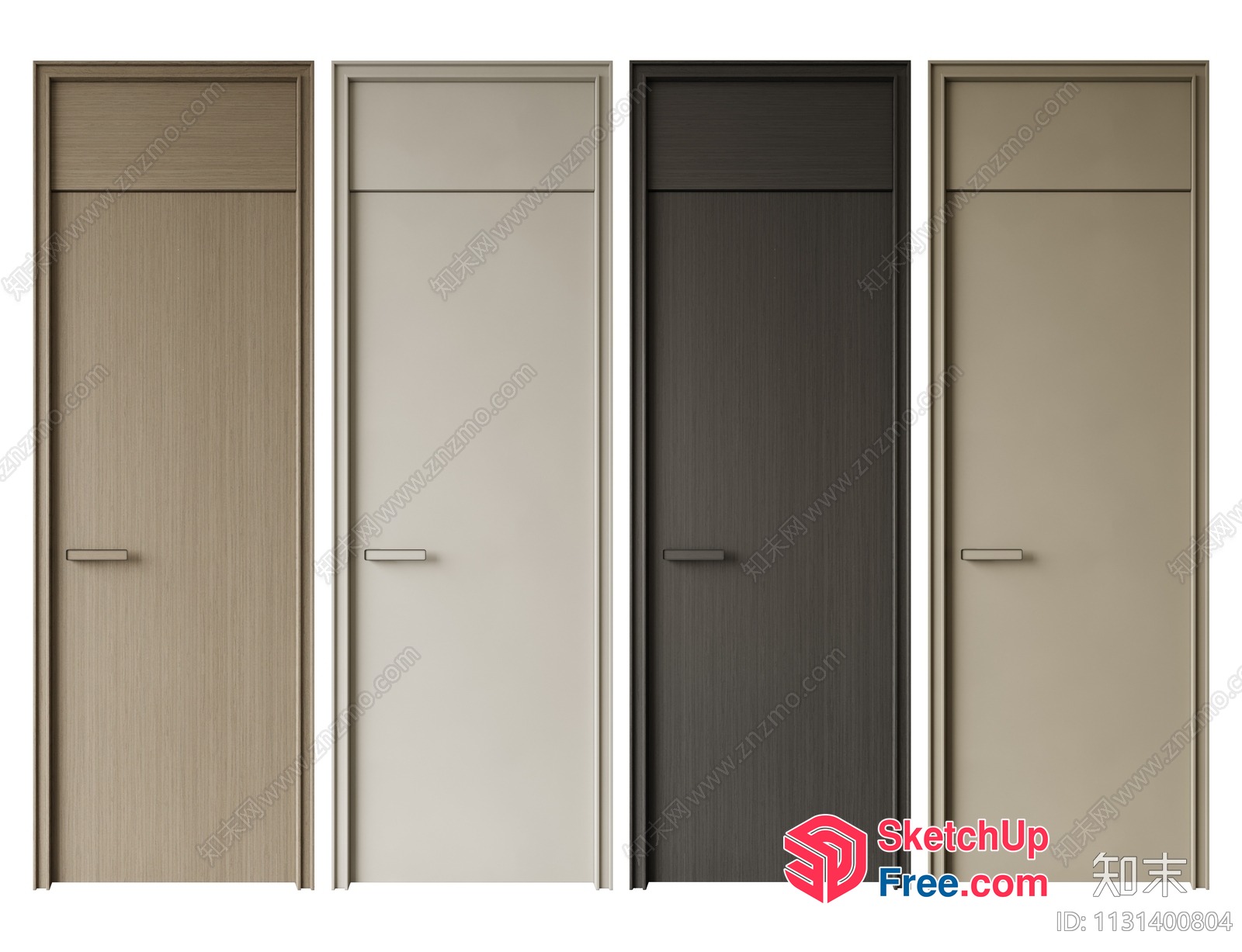Modern Doors With Sleek Handles 3D SketchUp File