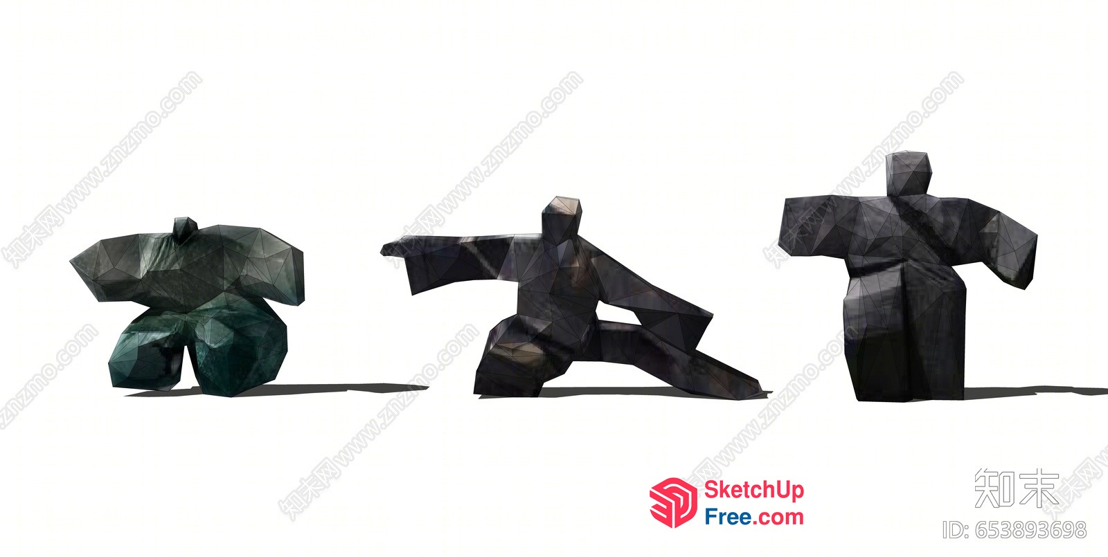 Geometric Art Installation Pieces 3D SketchUp File