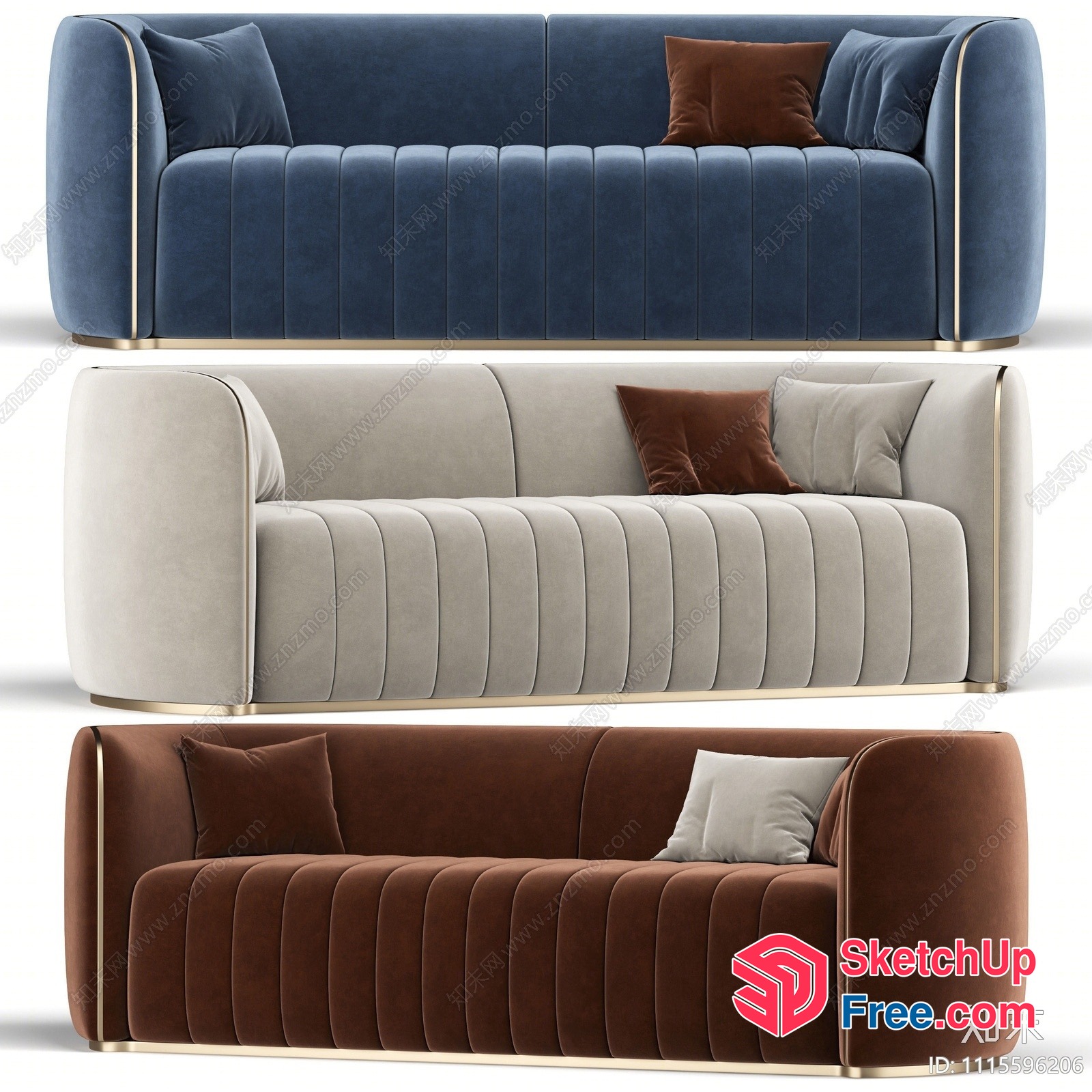 Elegant And Modern Sofa Set 3D SketchUp File