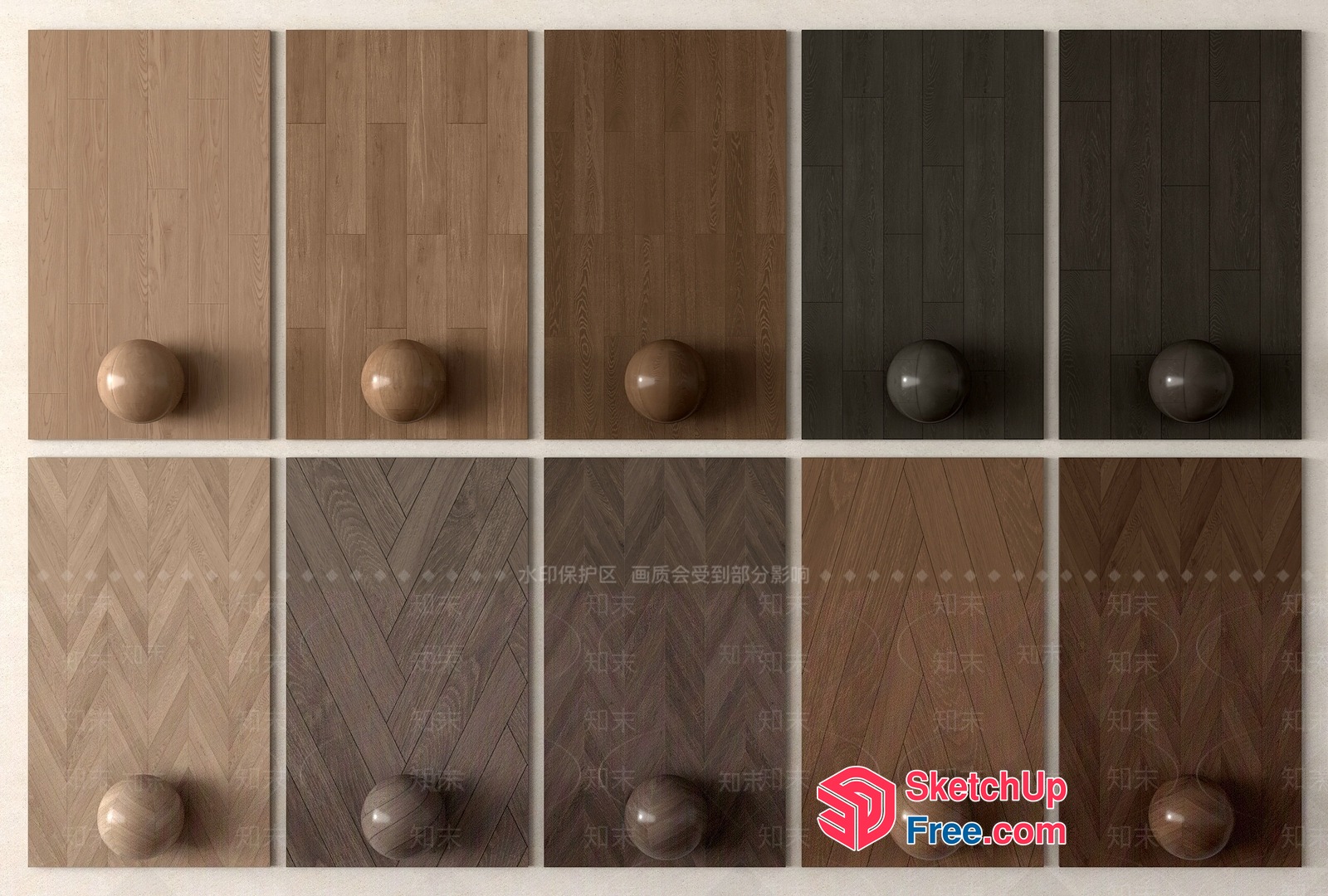 Wooden Floor Patterns Collection 3D SketchUp File