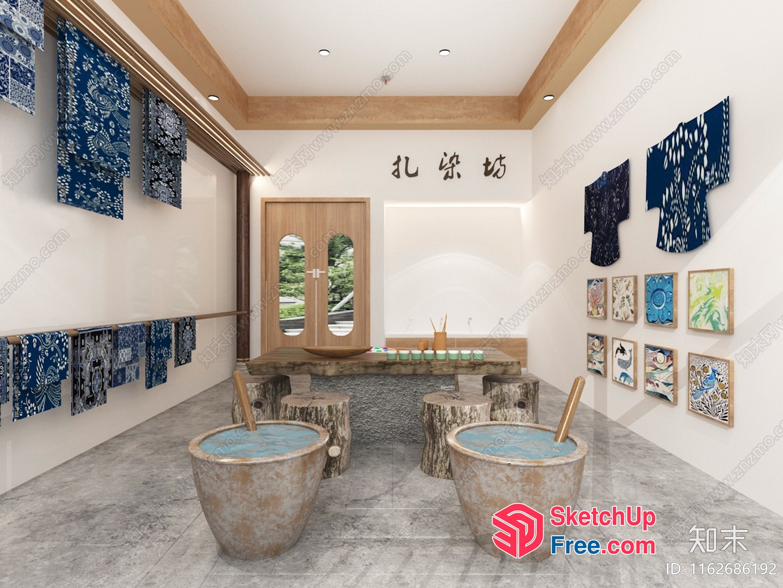 Traditional Japanese-Inspired Interior Design 3D SketchUp File