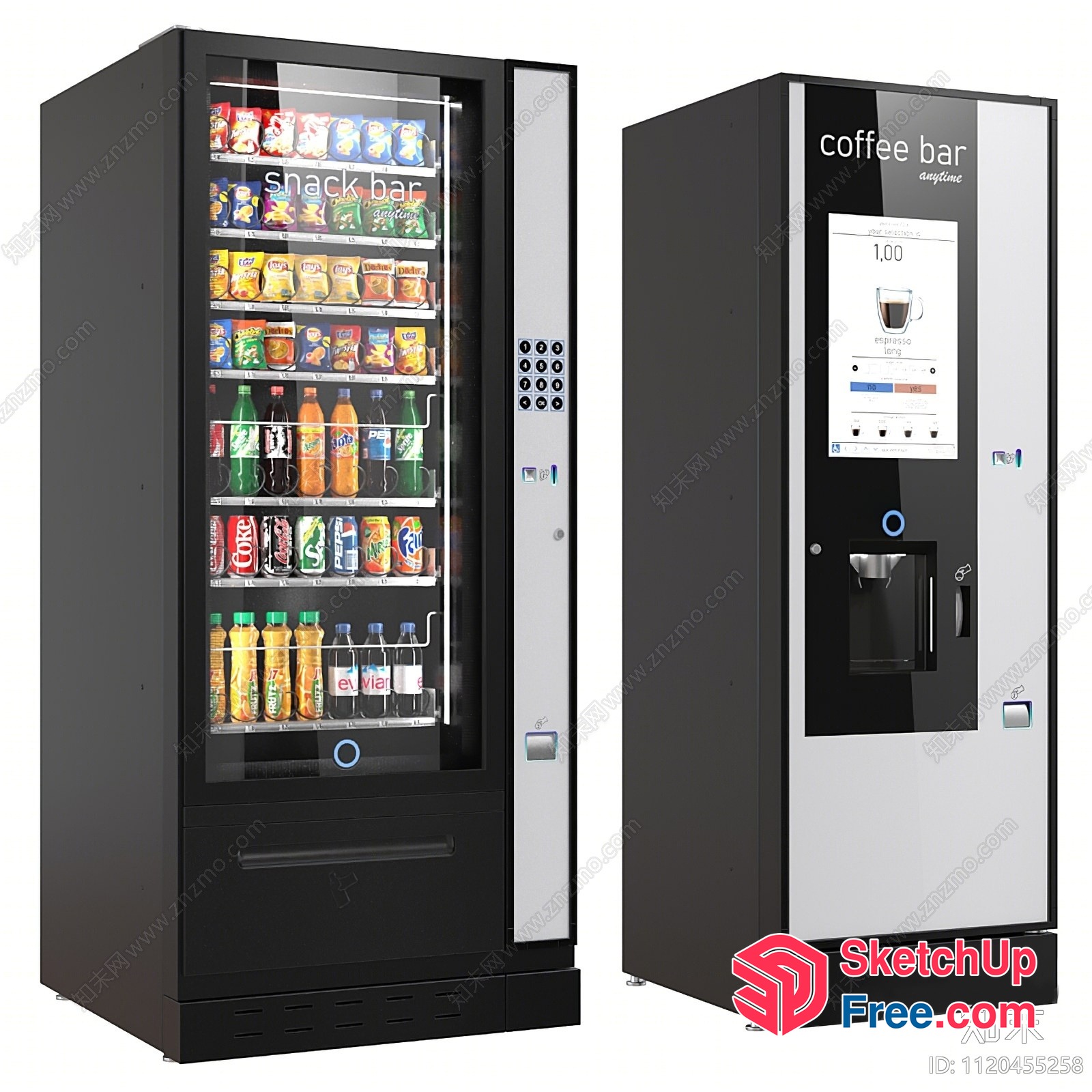 Vending Machine With Coffee Bar 3D SketchUp File