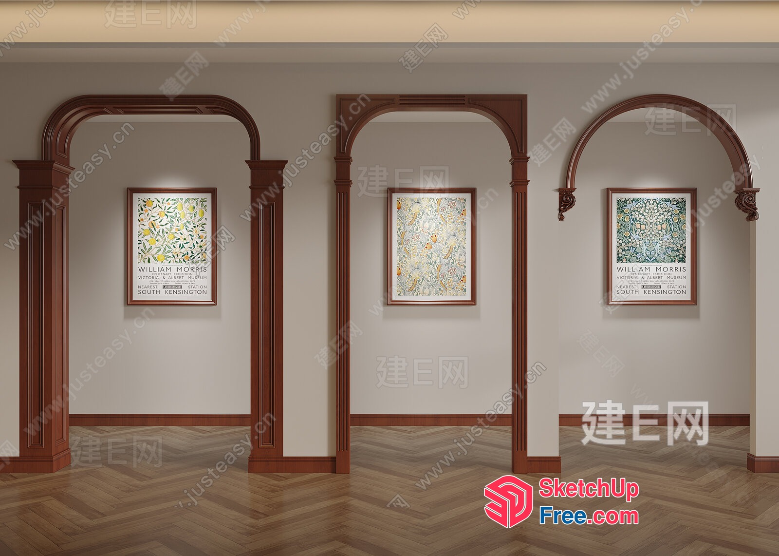 Elegant Art Gallery Display 3D SketchUp File