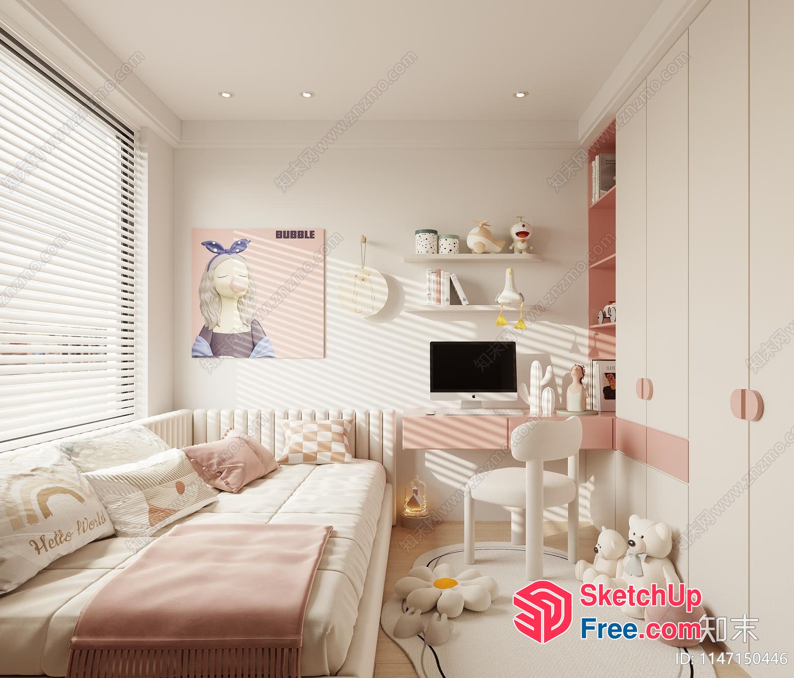 Dreamy Pastel Haven For Children 3D SketchUp File