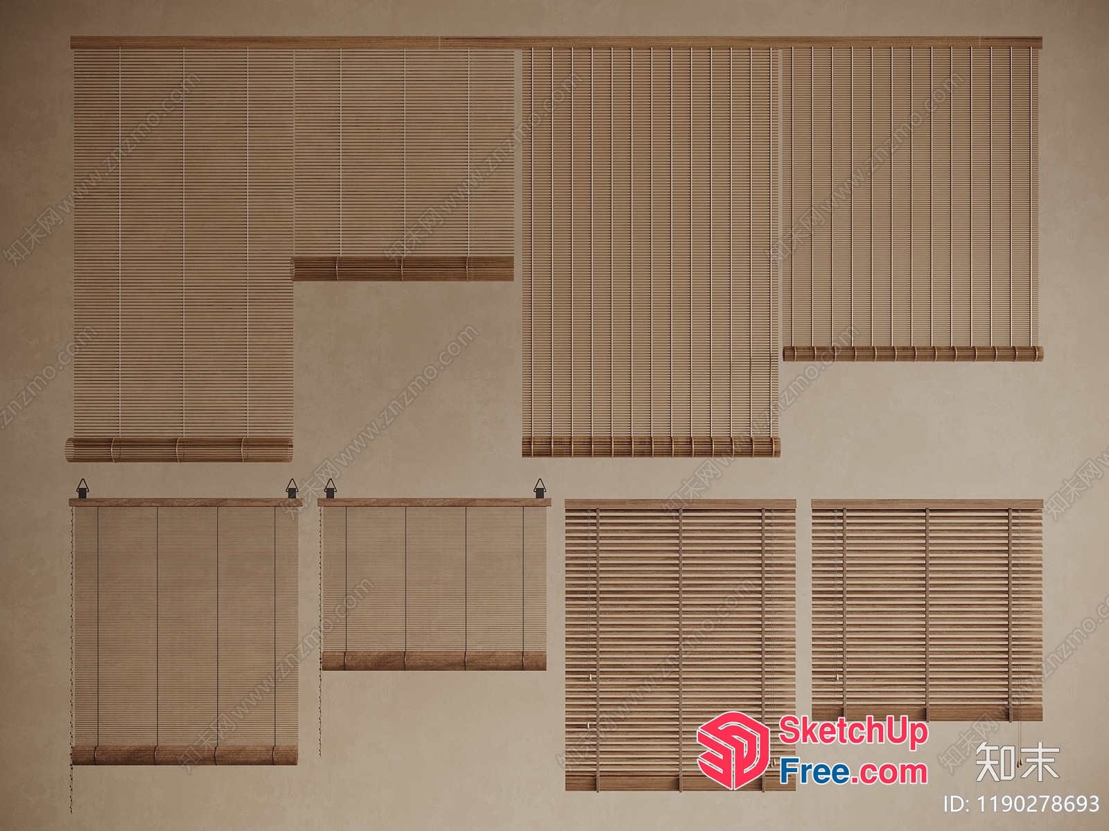 Blinds In Various Styles And Sizes 3D SketchUp File