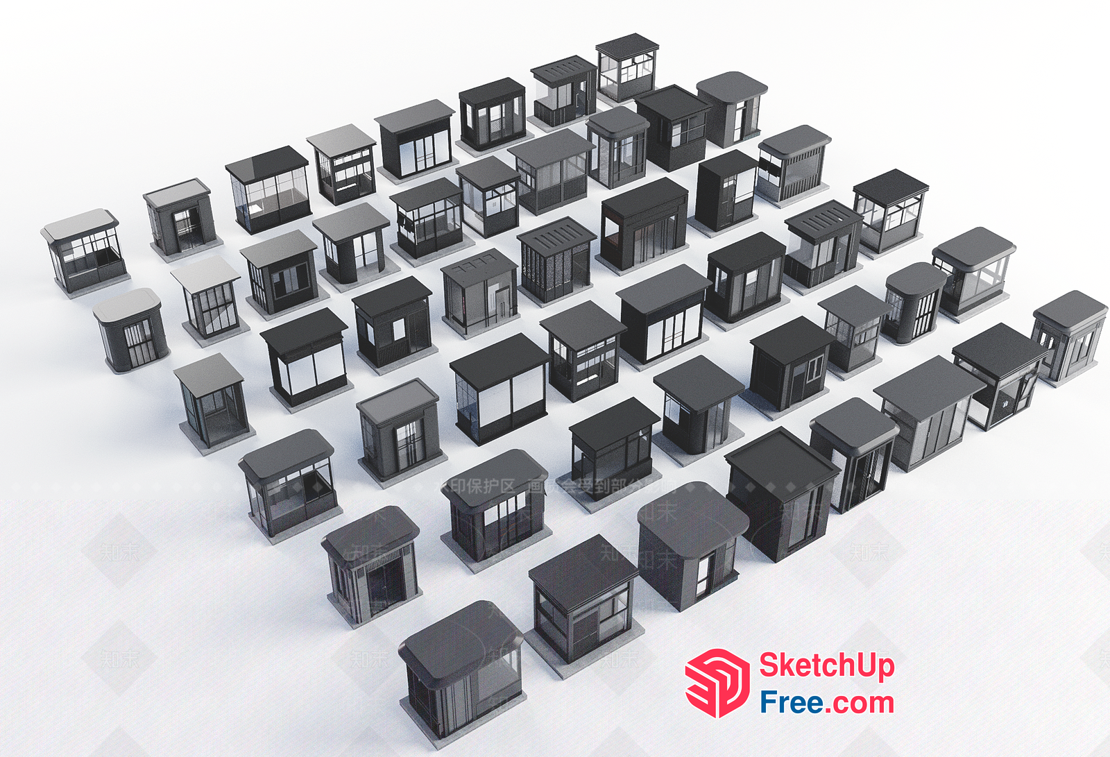 Miniature Modern Homes 3D SketchUp File
