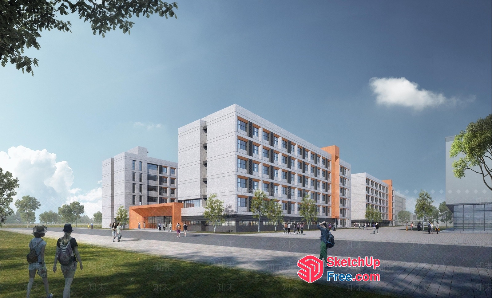 Modern Urban Residential Building Exterior 3D SketchUp File