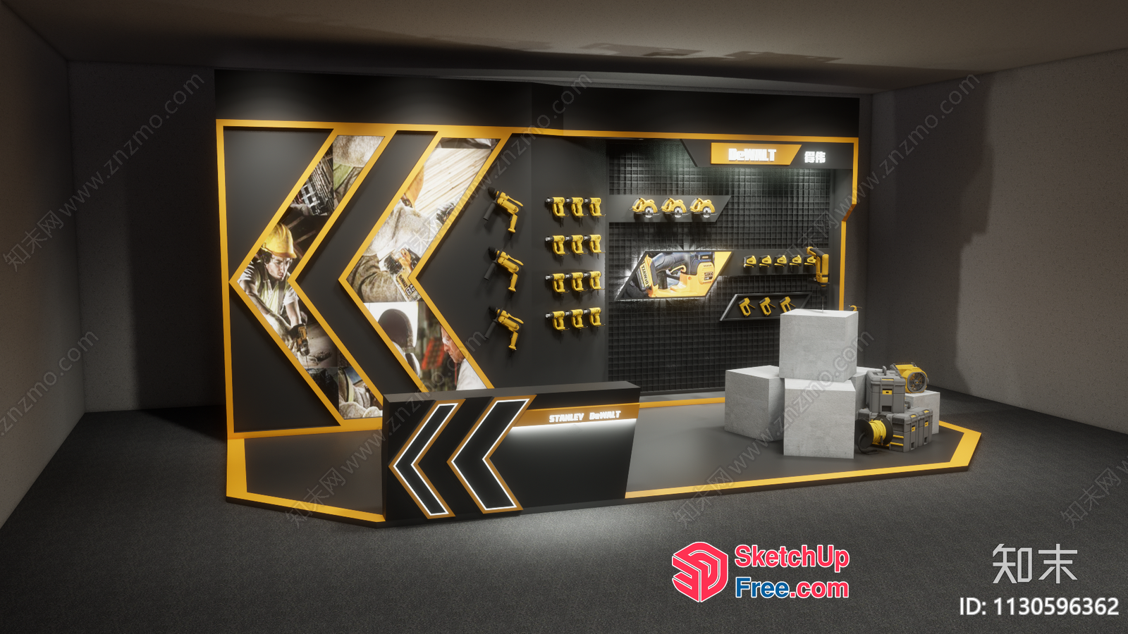 Decorative Display For Construction Tools 3D SketchUp File