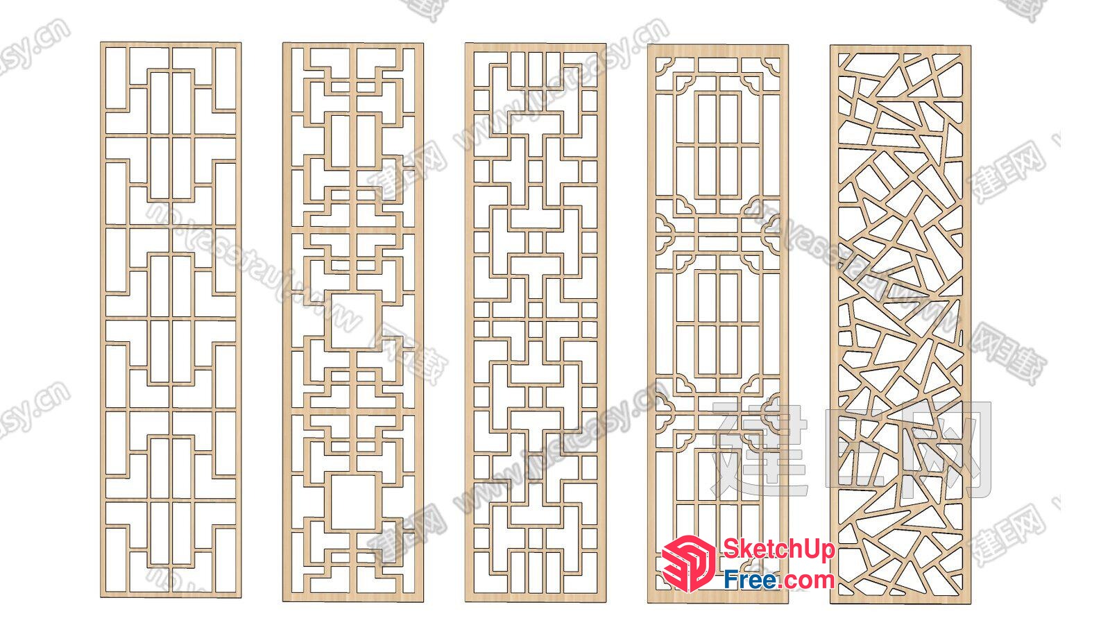 Geometric Patterned Wall Decor 3D SketchUp File