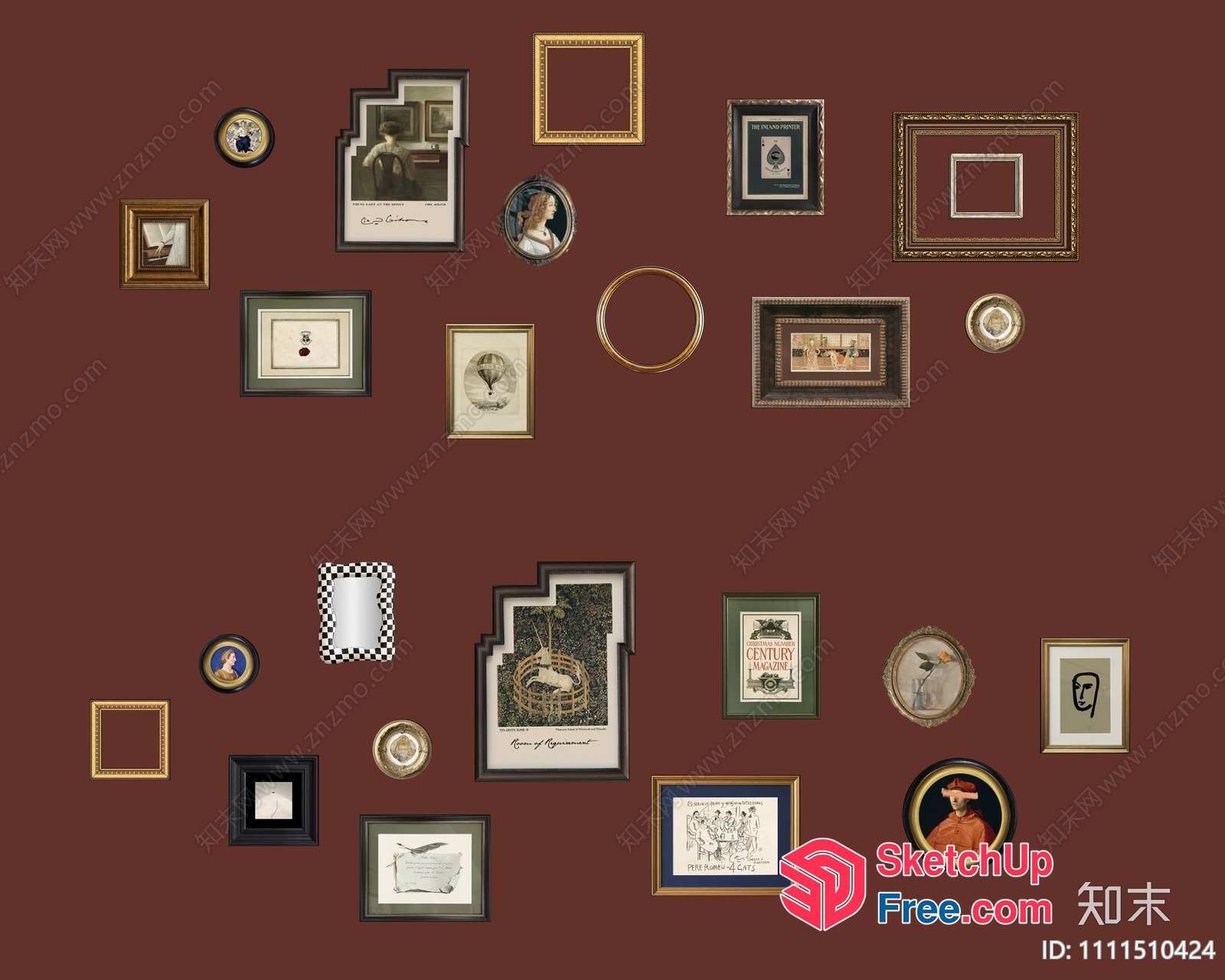 Vintage Decorative Picture Frames 3D SketchUp File