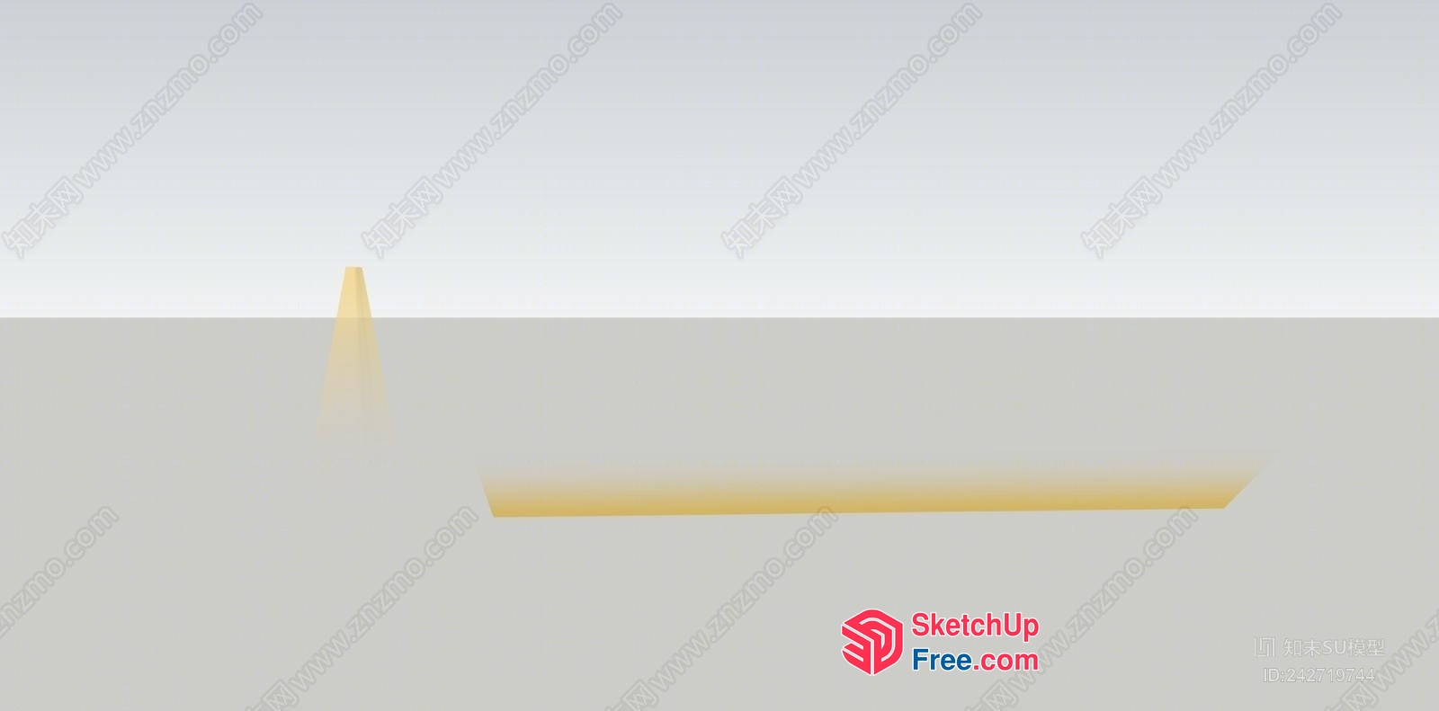 Yellow And Gray Minimalist Interior 3D SketchUp File