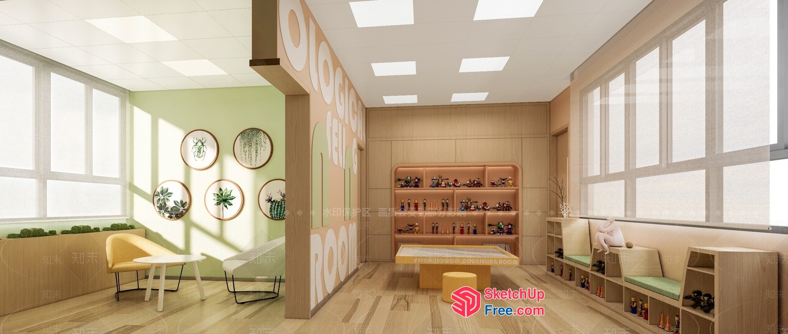 Modern And Cozy Children'S Room Interior Design 3D SketchUp File