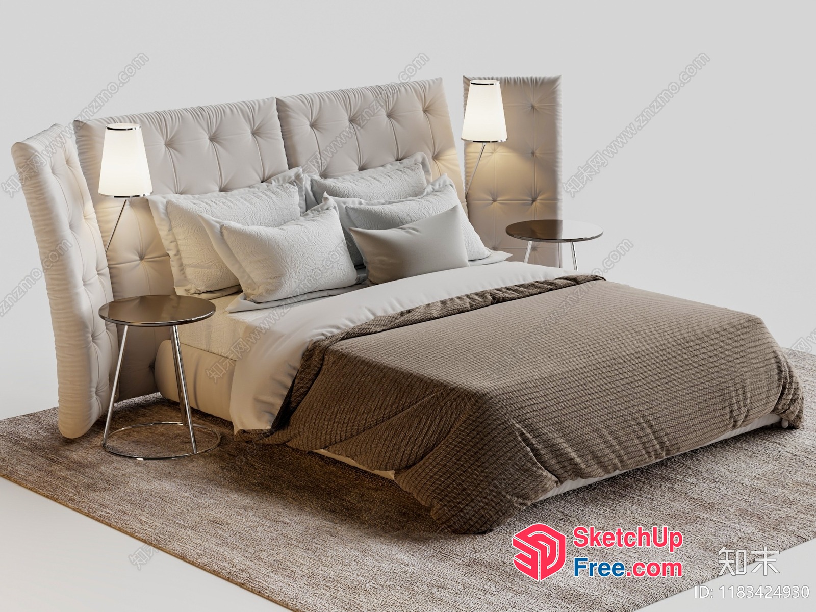 Luxurious Modern Bedroom Furniture 3D SketchUp File