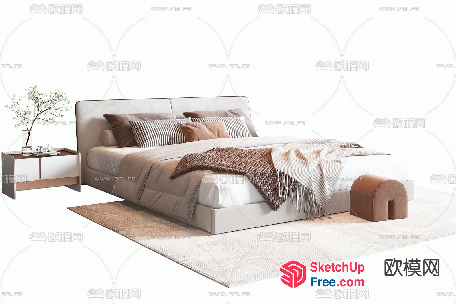 Minimalist Style Bedroom Interior 3D SketchUp File