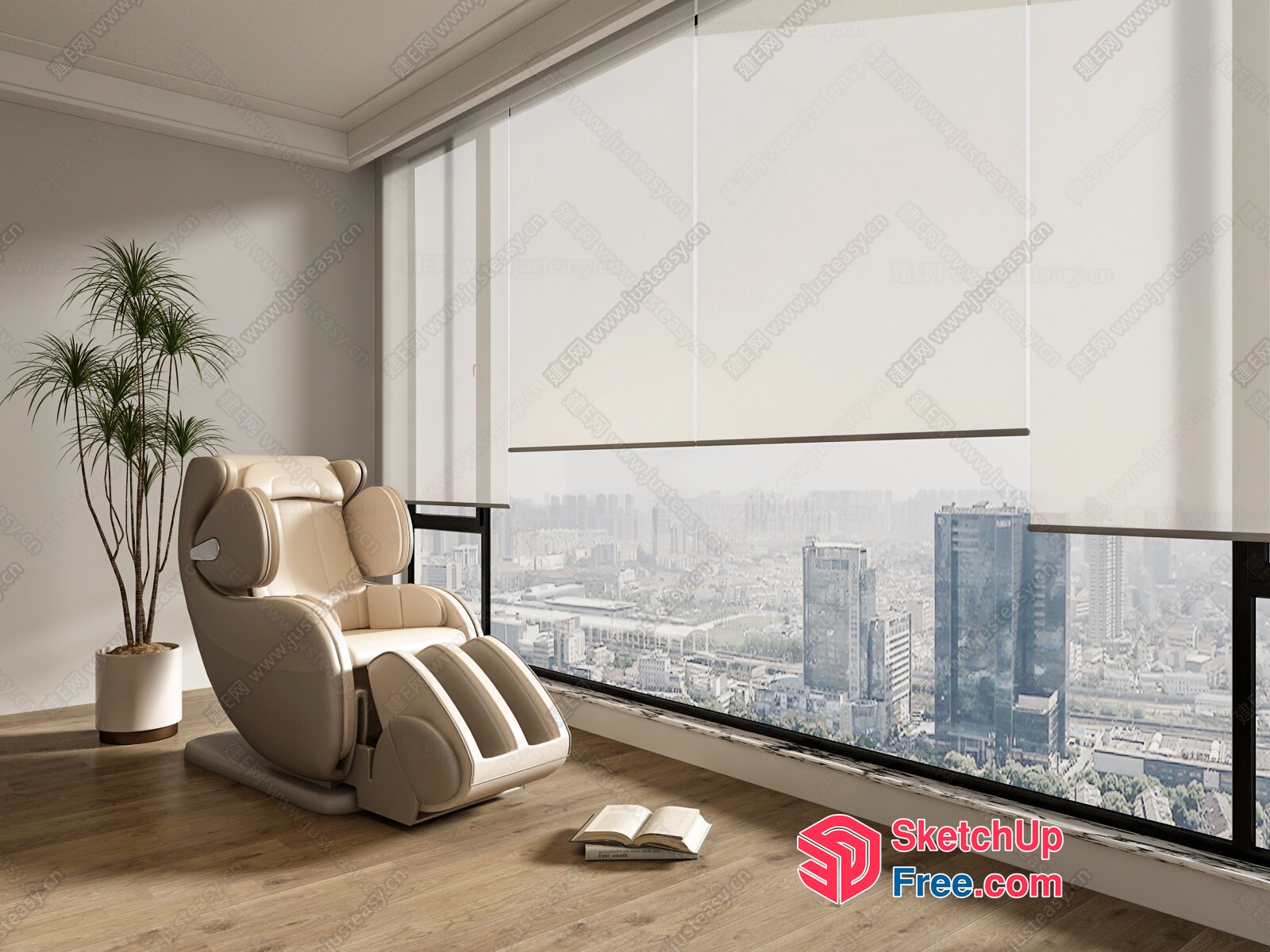 City View Massage Chair Interior 3D SketchUp File