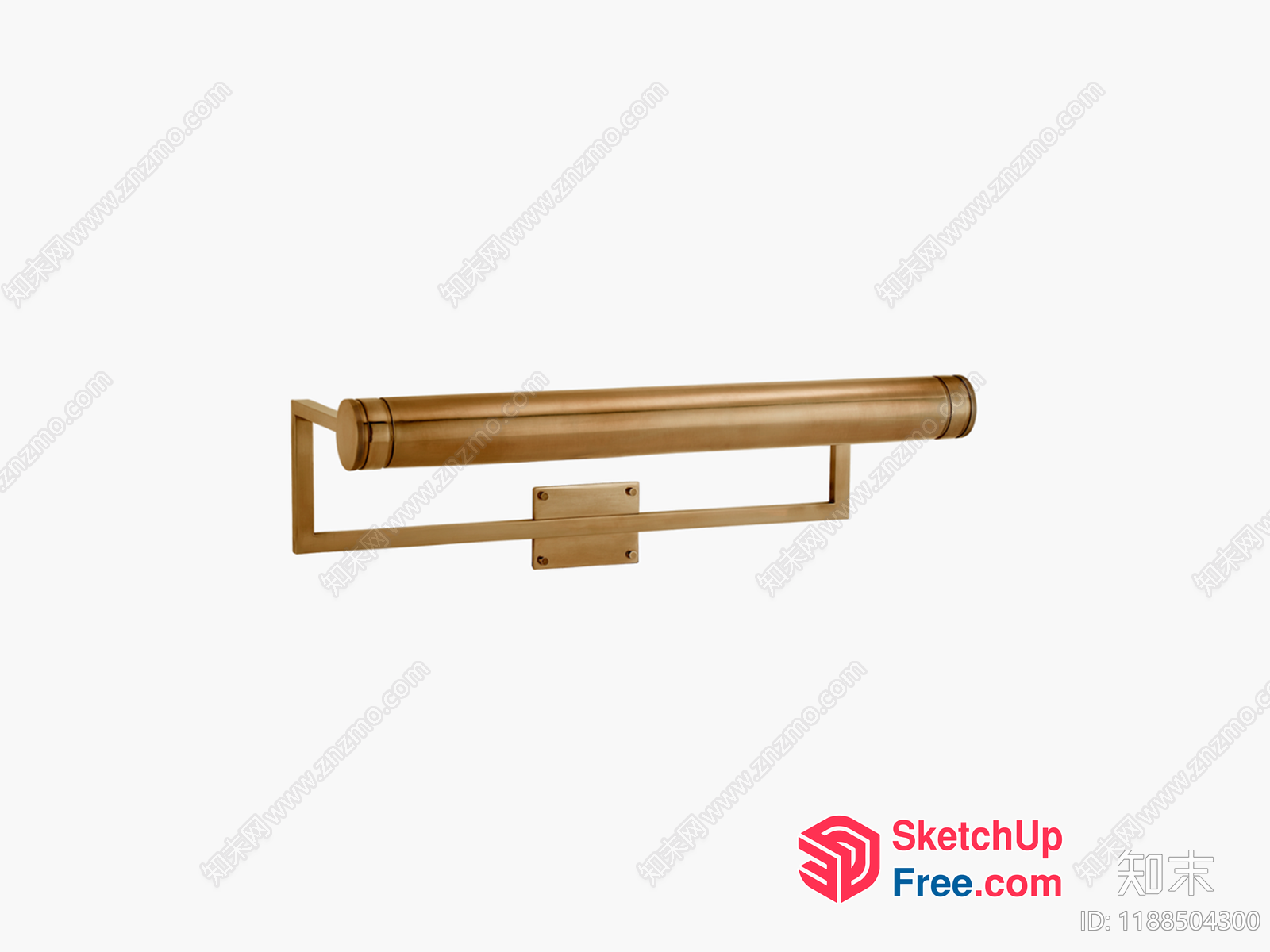 Classic Wall-Mounted Light Fixture With Metal Frame 3D SketchUp File