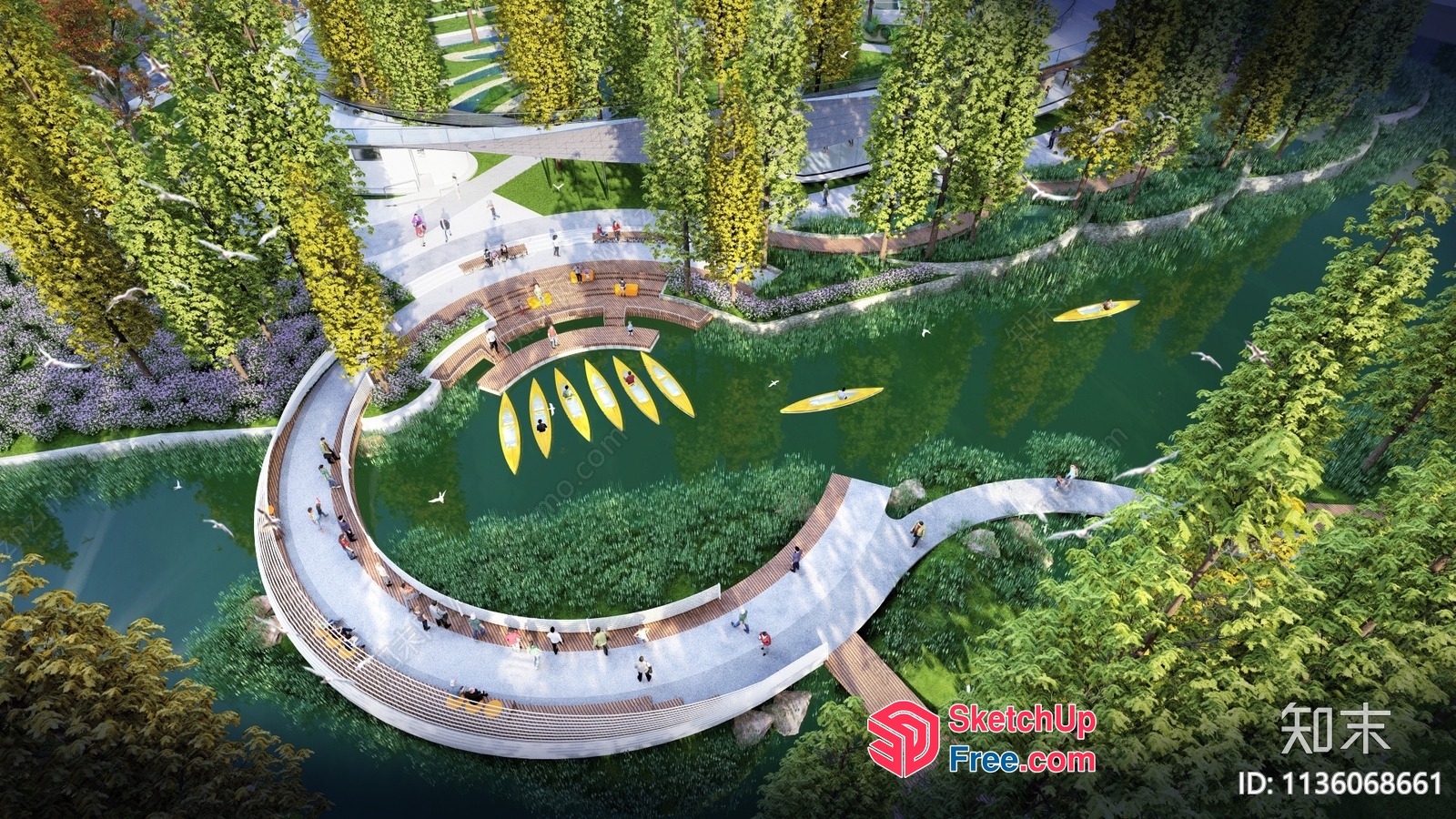 Serene Outdoor Recreational Space 3D SketchUp File