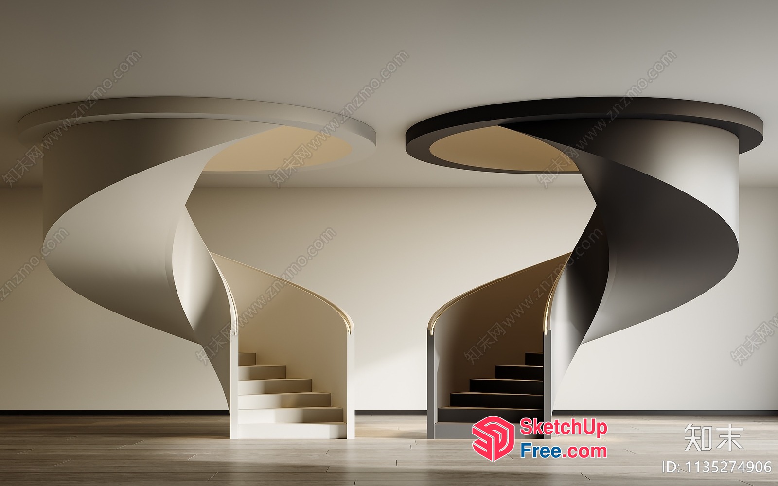 Modern Staircase Interior Design 3D SketchUp File