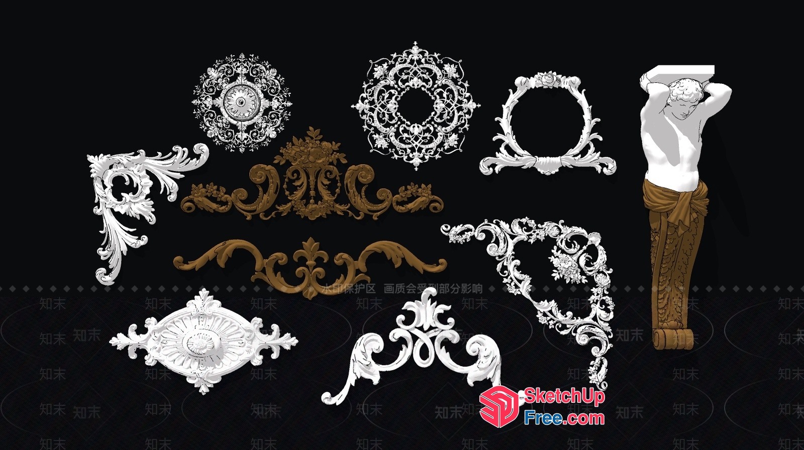 Ornate Architectural Decorations 3D SketchUp File