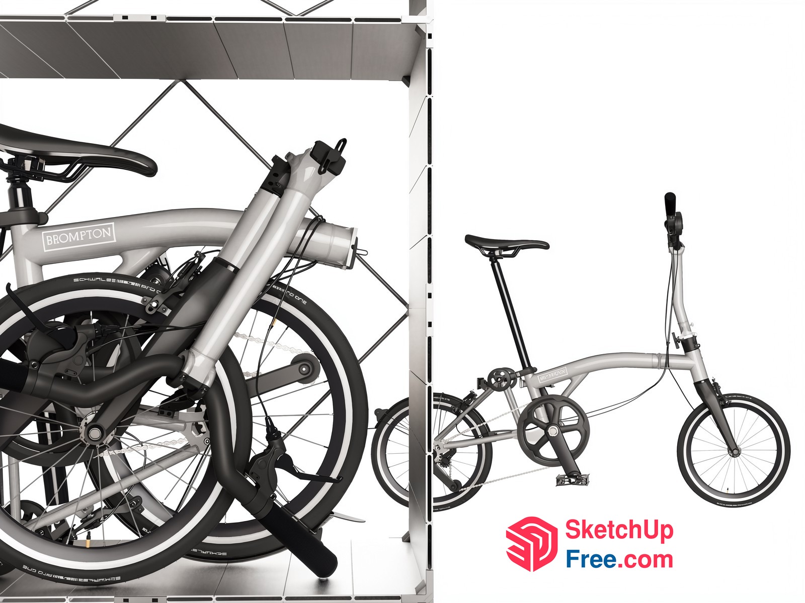 Brompton Bicycle Display 3D SketchUp File