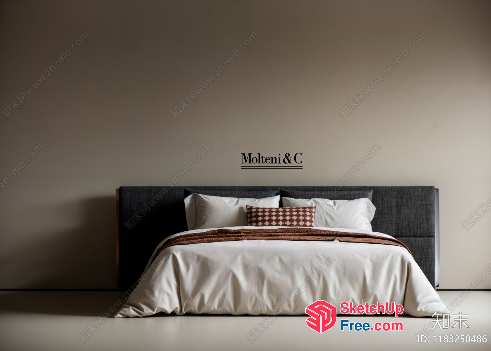 Elegant Minimalist Bedroom Furniture 3D SketchUp File