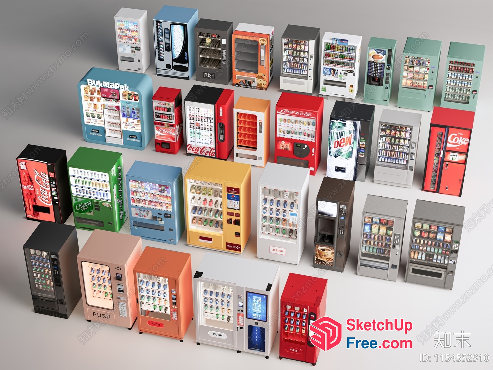 Colorful Vending Machine Collection 3D SketchUp File