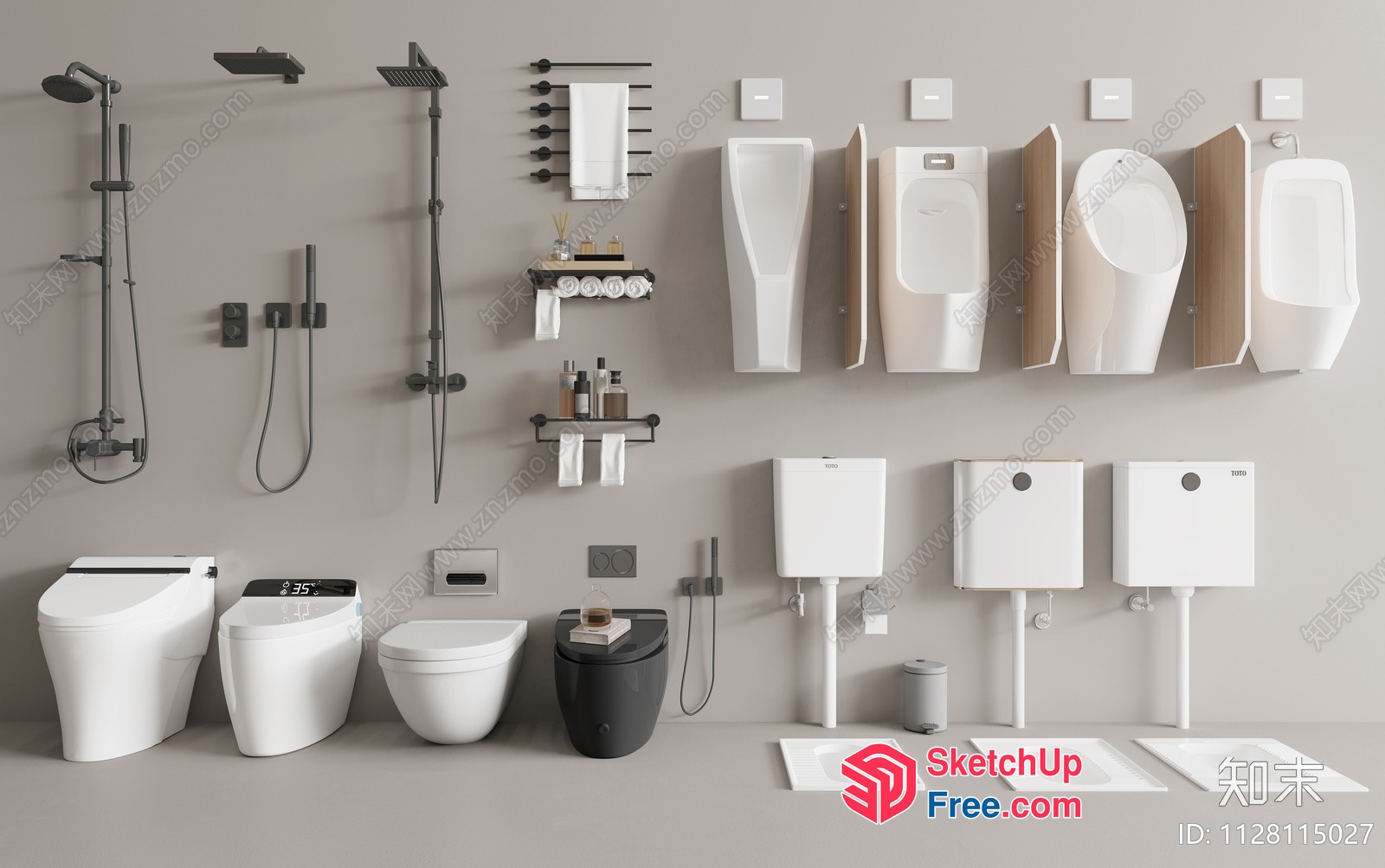 Modern Bathroom Fixtures And Accessories 3D SketchUp File