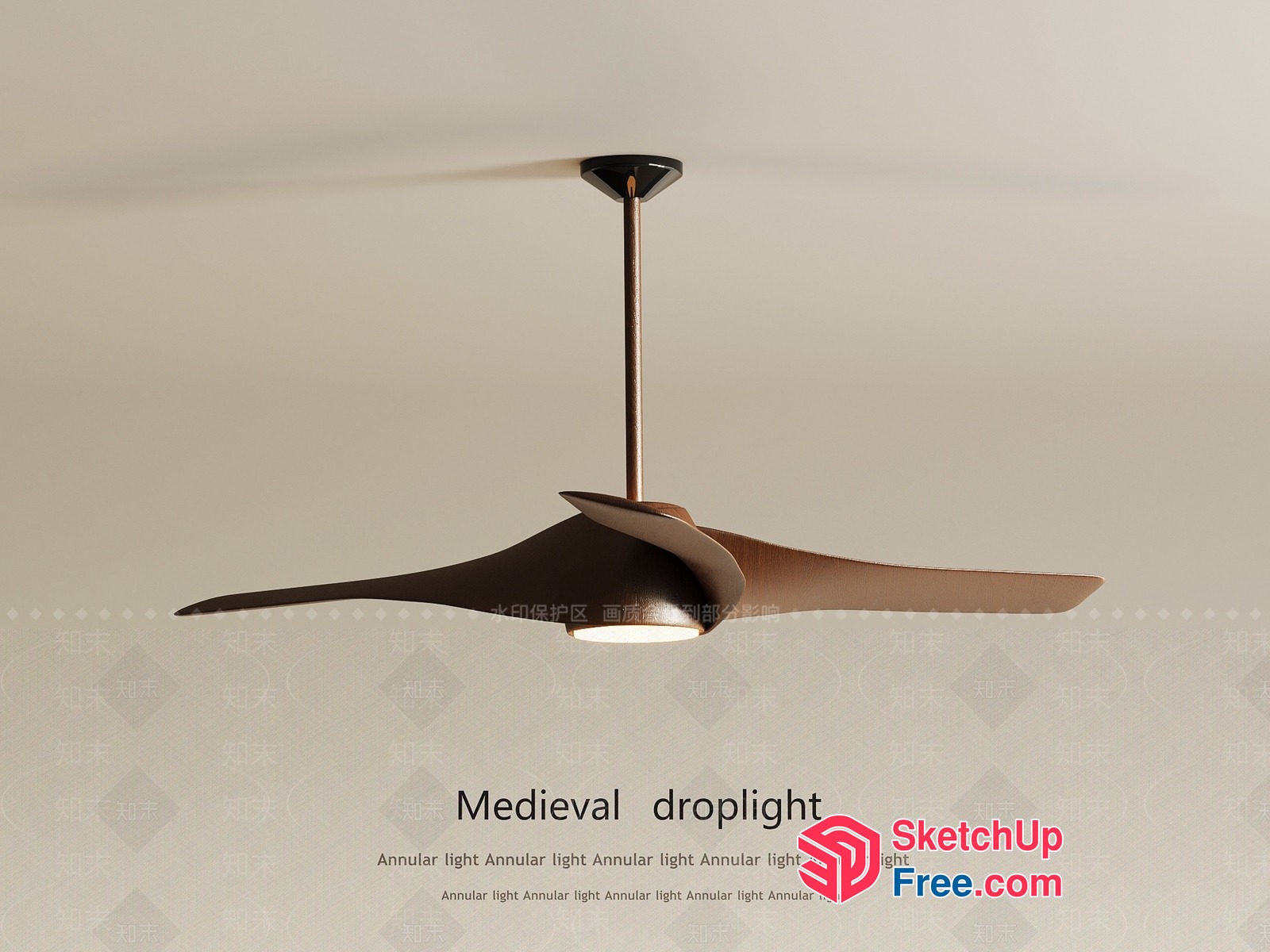 Medieval Design Ceiling Light Fixture 3D SketchUp File