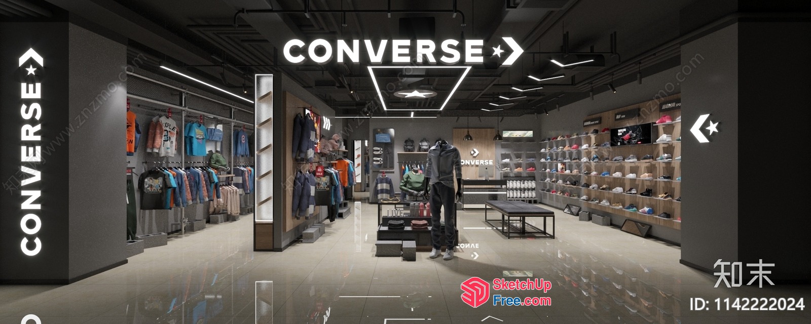 Converse Store Interior 3D SketchUp File