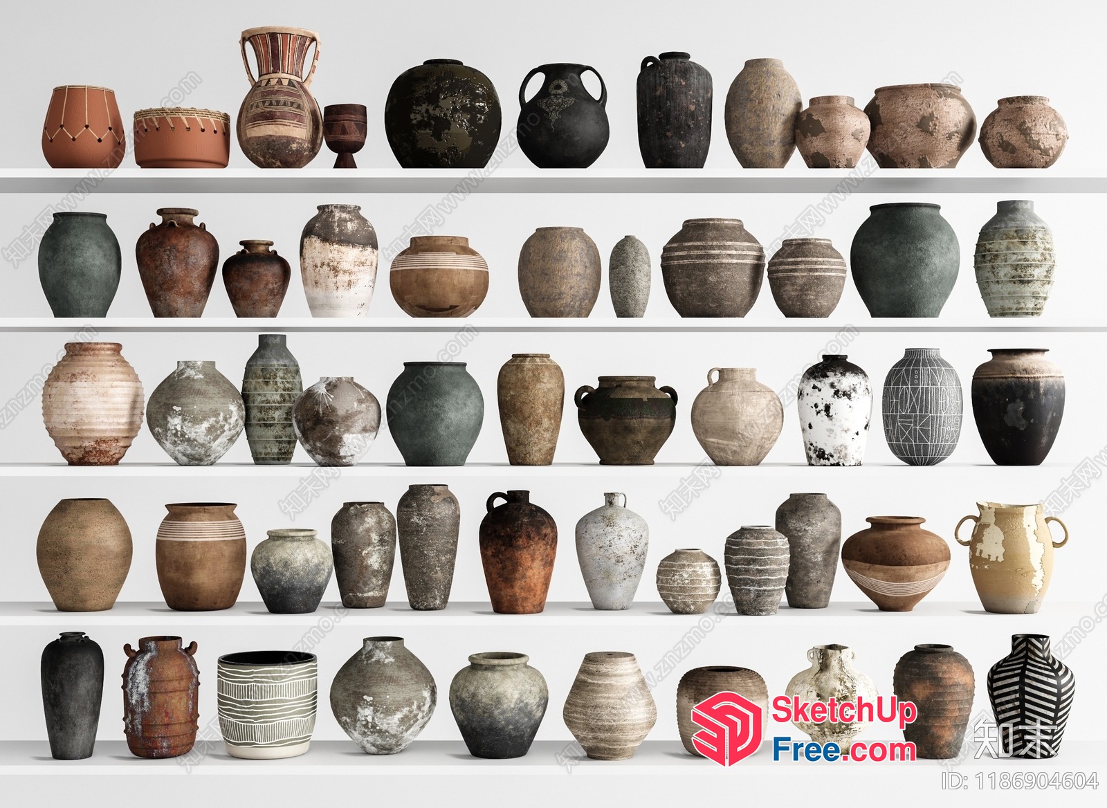 Antique Vases Collection 3D SketchUp File