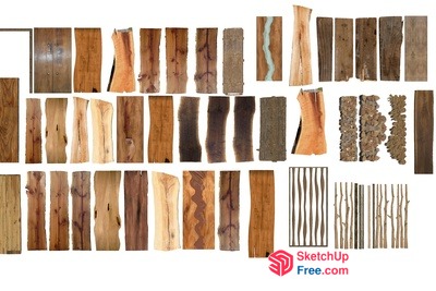 Wooden Wall Panels In Various Styles And Textures 3D SketchUp File