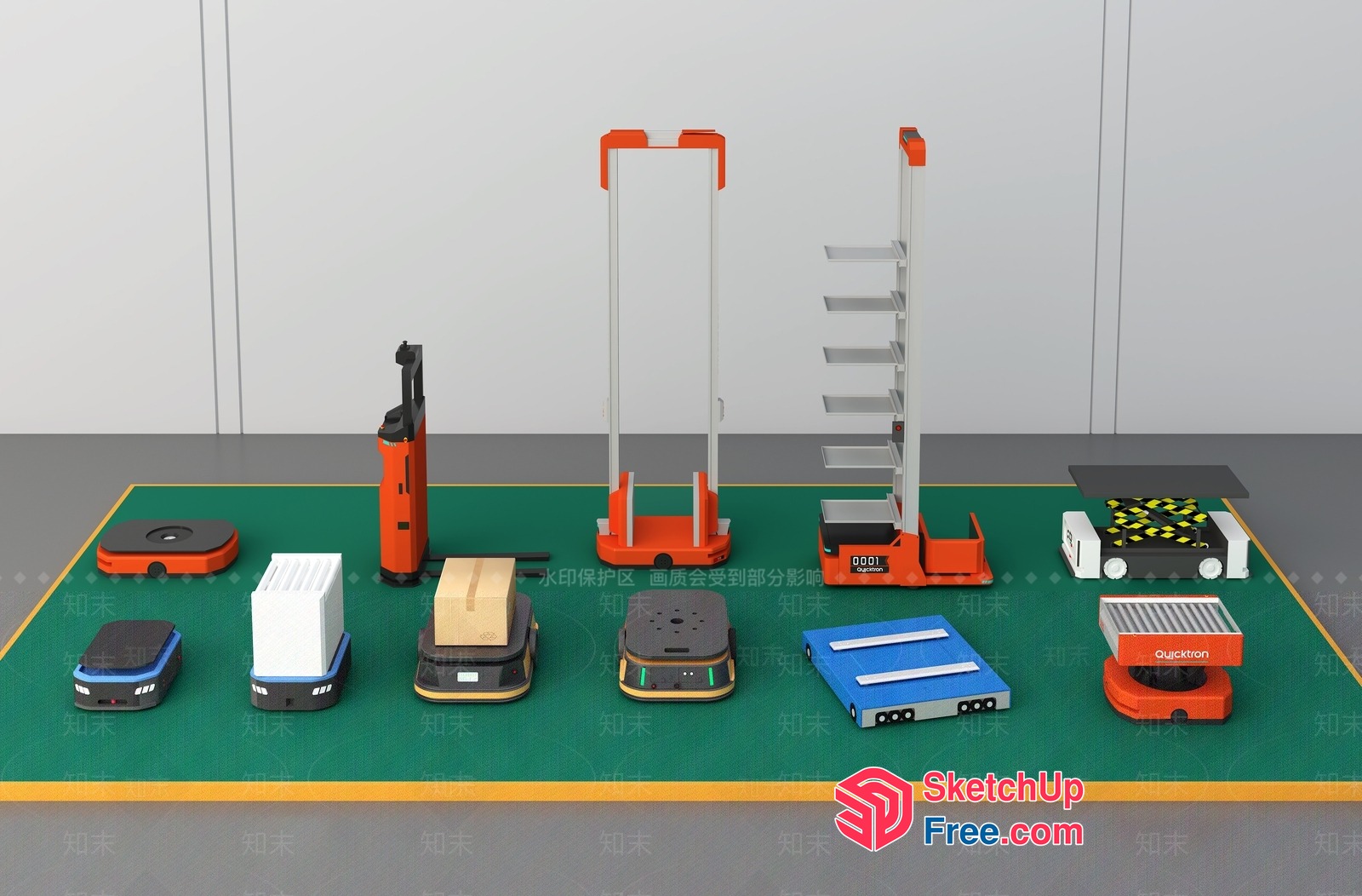 Warehouse Equipment Display 3D SketchUp File
