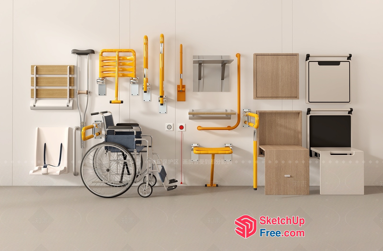 Modern Interior Design For Accessible Spaces 3D SketchUp File