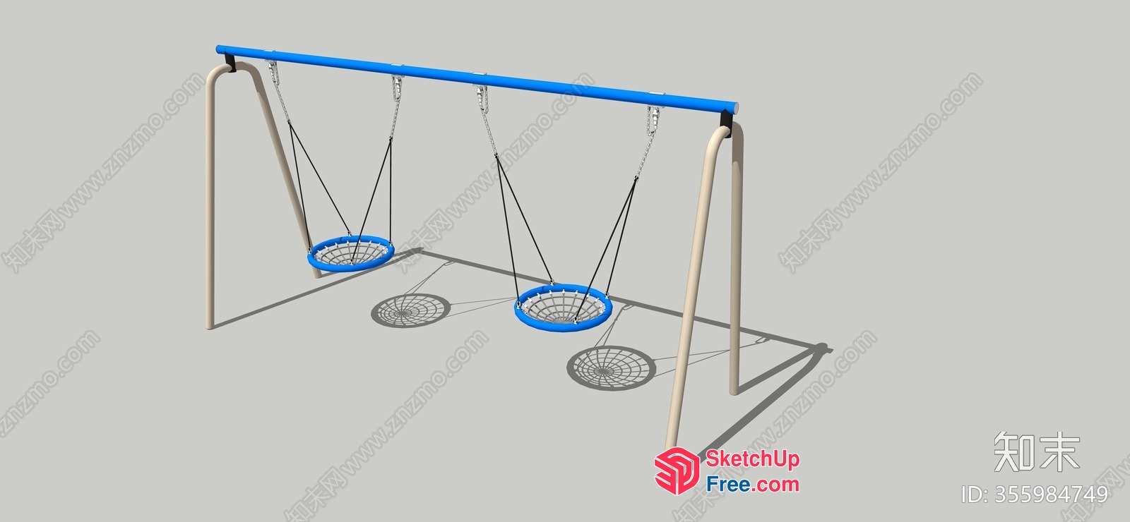 Simple Swing Set For Children 3D SketchUp File