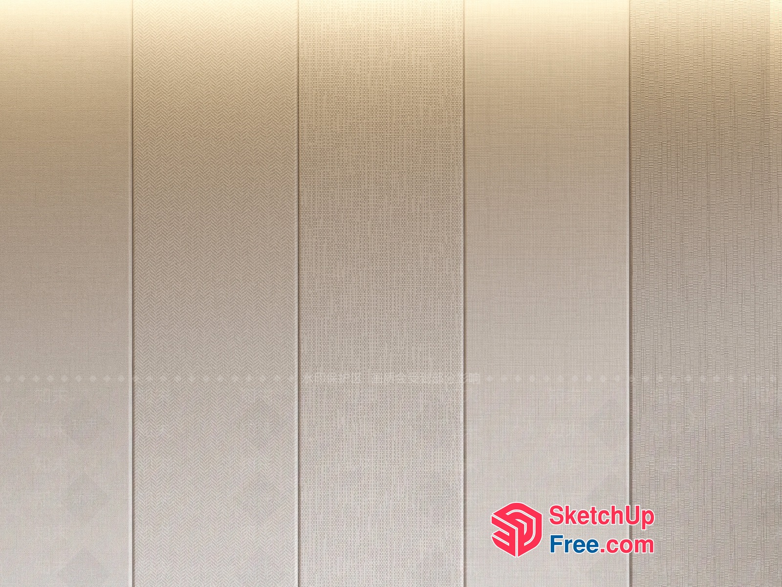 Simple Textured Wall Panels 3D SketchUp File