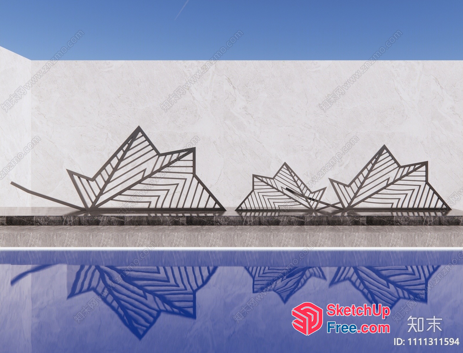 Ornate Metal Leaf Decorations 3D SketchUp File