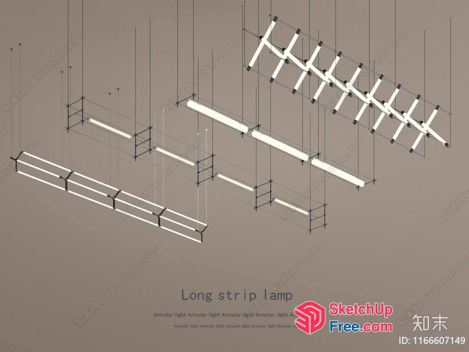 Long Strip Lamp 3D SketchUp File
