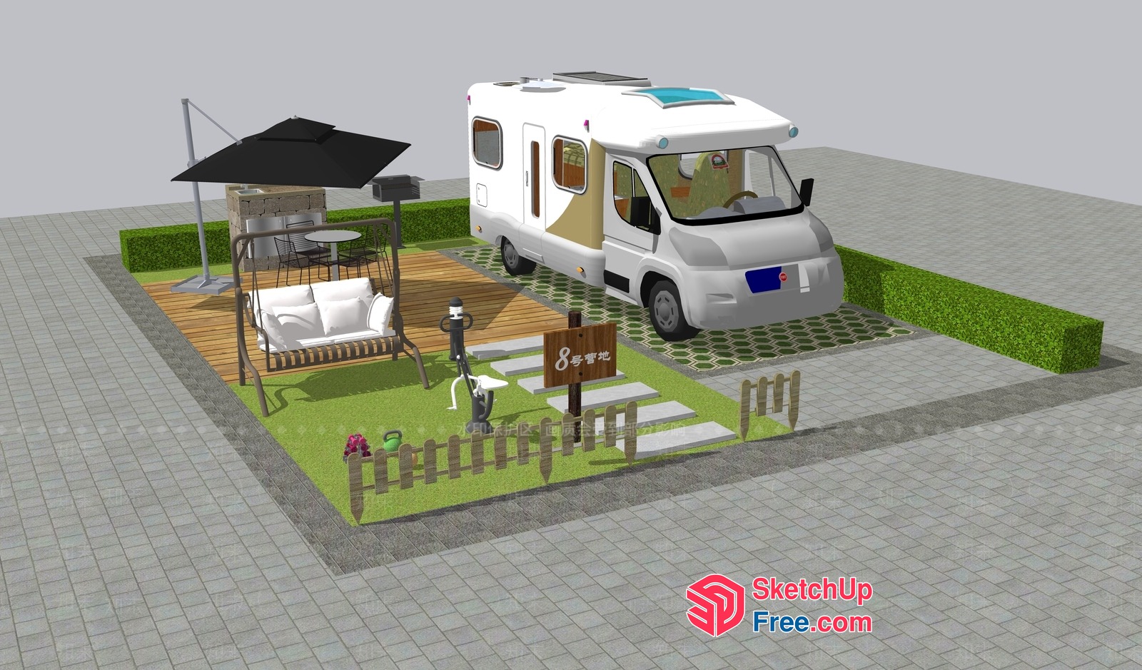 Cozy Rv And Patio Furniture 3D SketchUp File