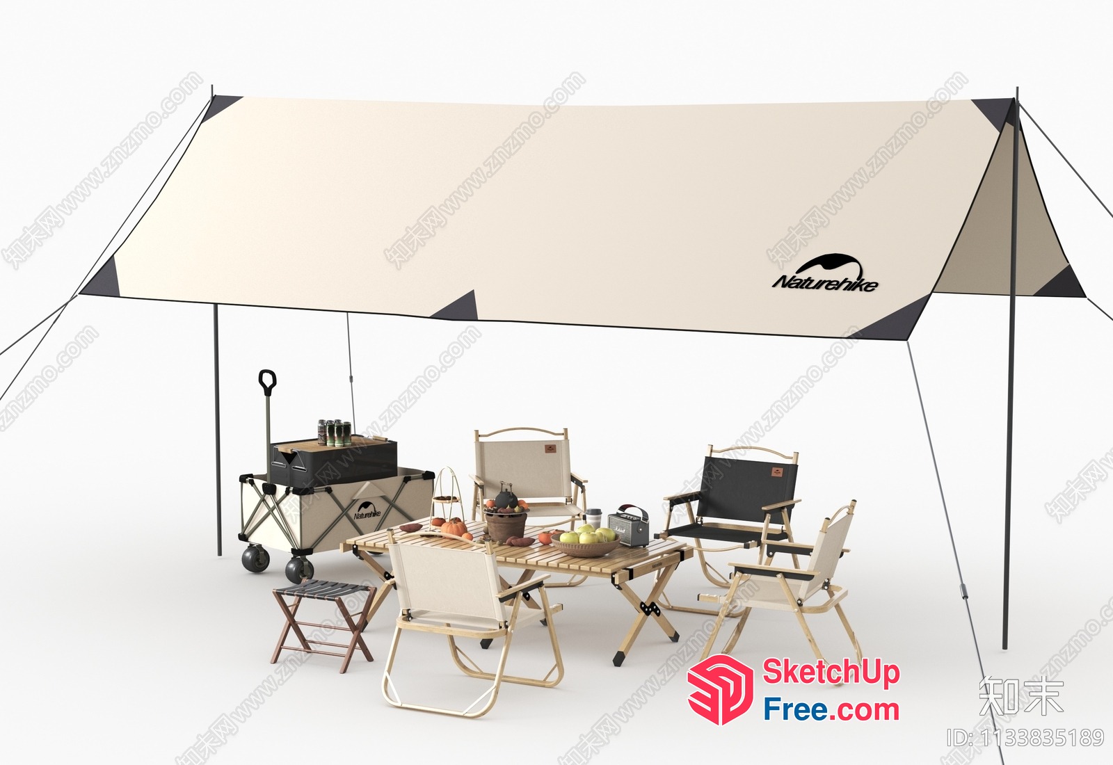 Outdoor Camping Furniture And Equipment 3D SketchUp File