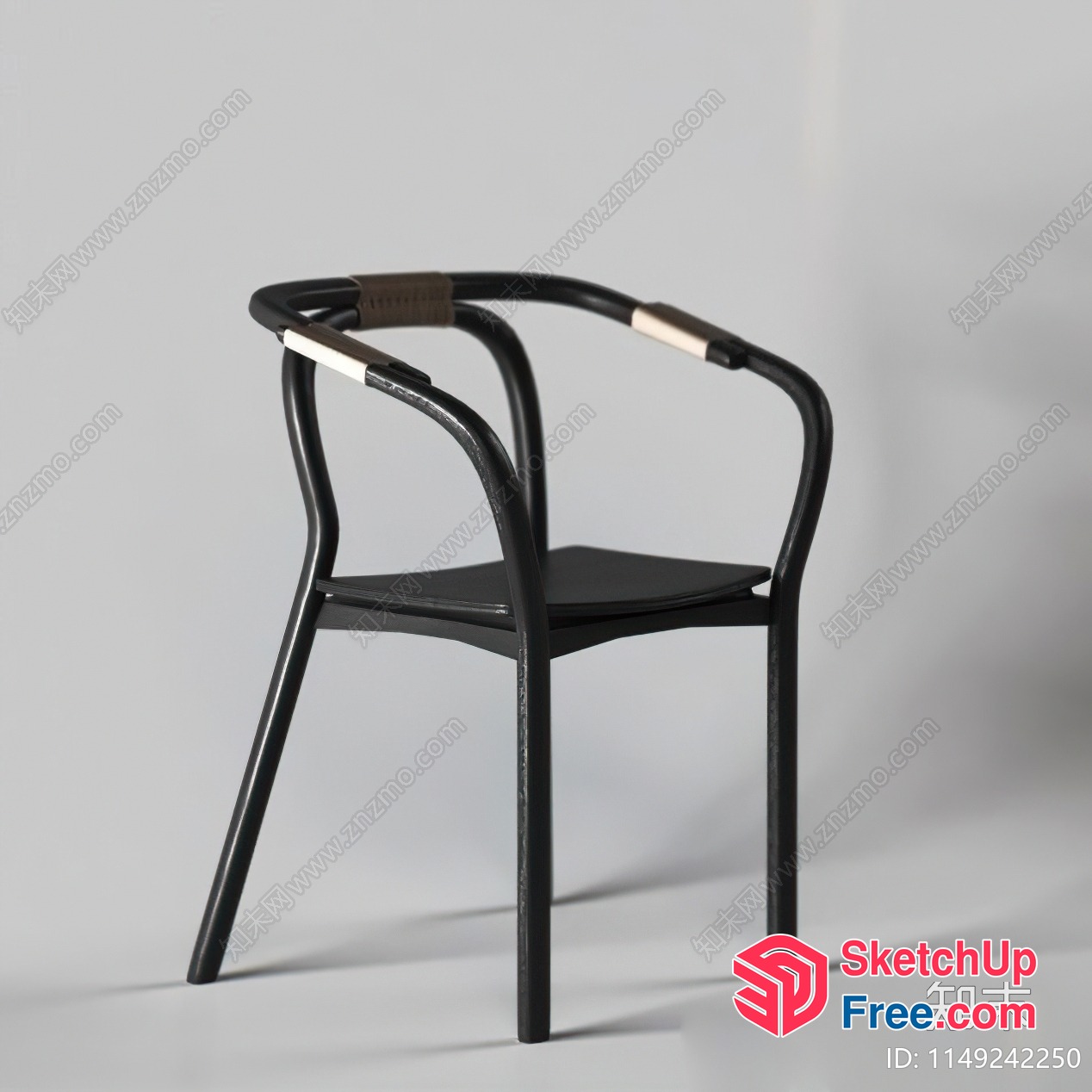 Modern Black Chair With Sleek Design 3D SketchUp File