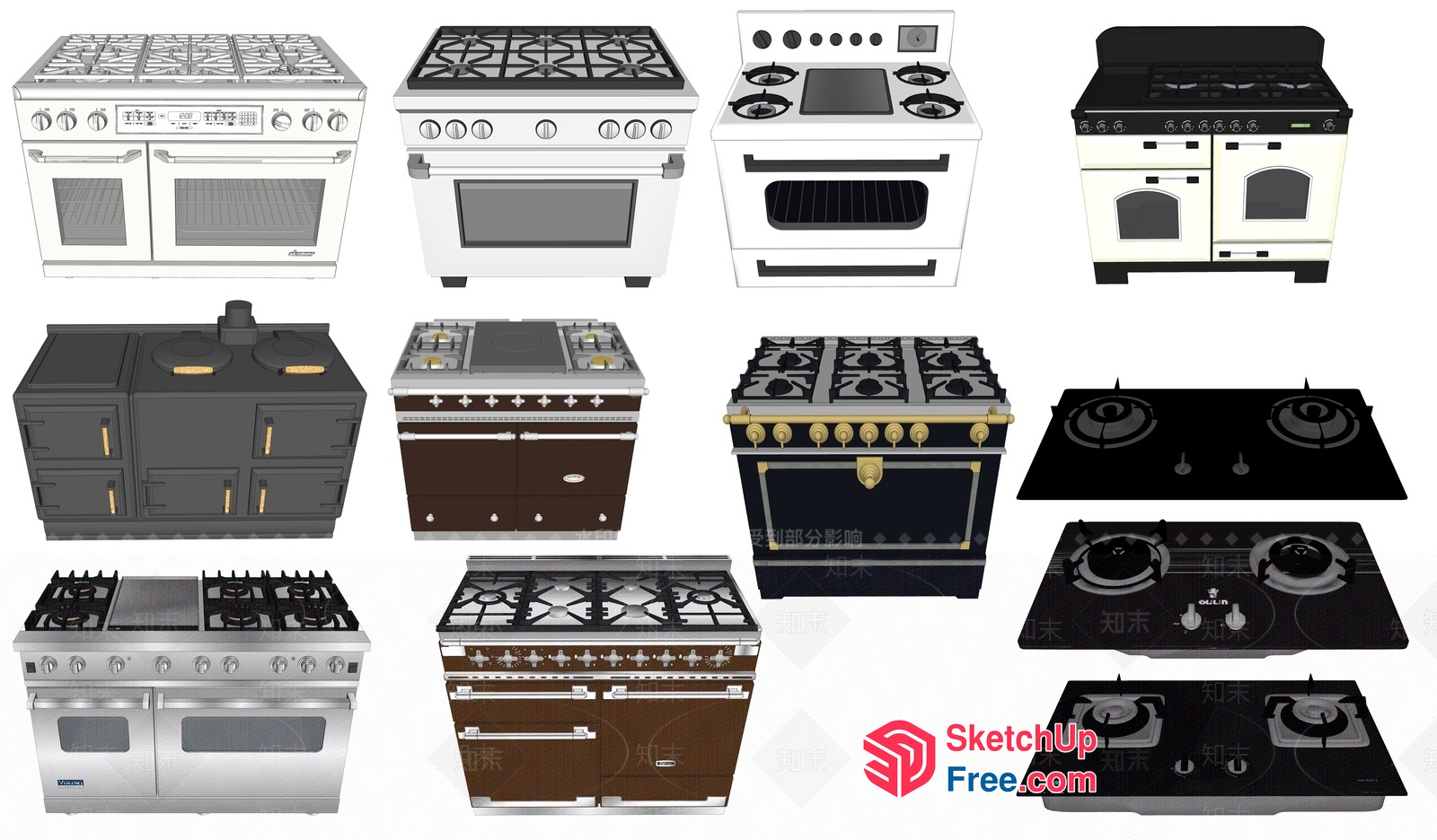 Kitchen Stoves Collection 3D SketchUp File