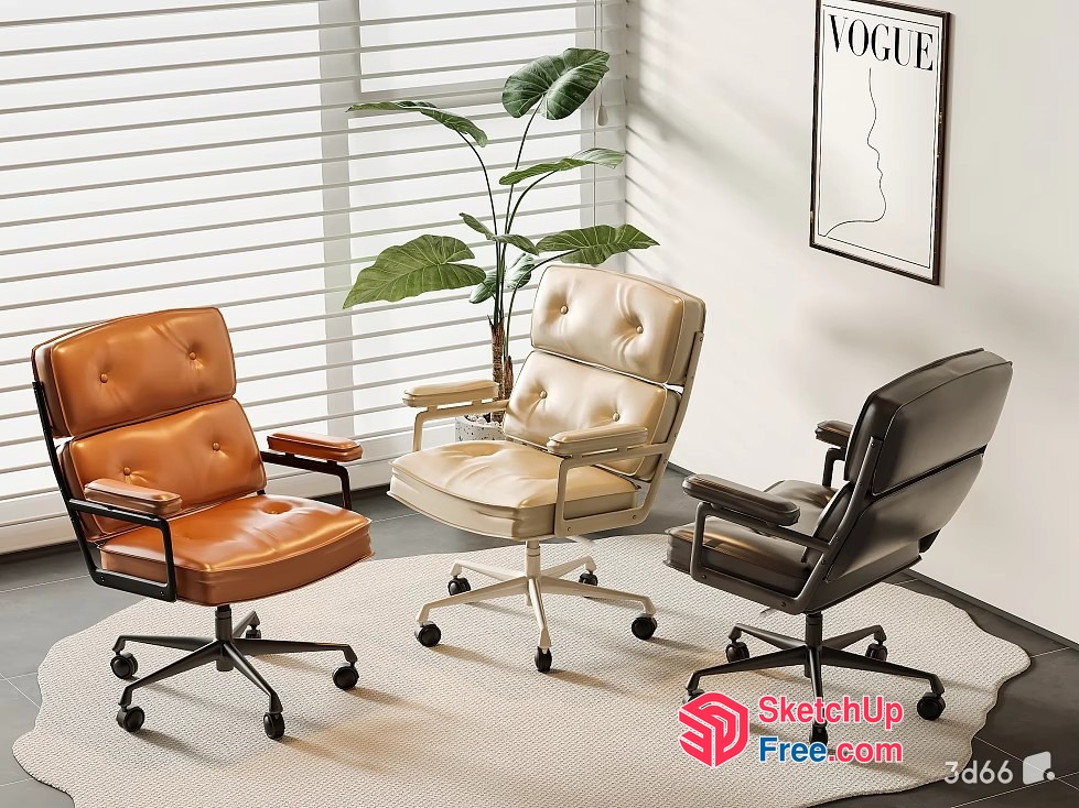 Elegant Modern Office Furniture 3D SketchUp File