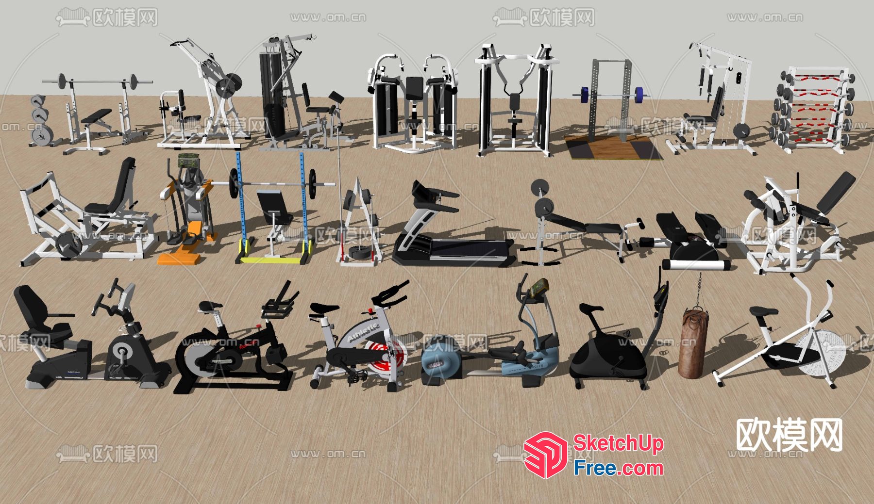 Gym Equipment Display 3D SketchUp File