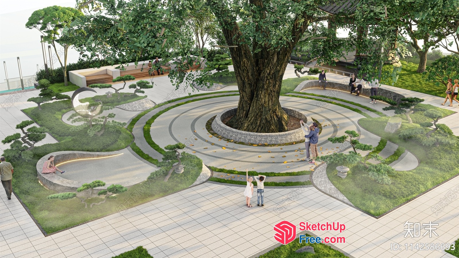 Serene Japanese-Inspired Garden Oasis 3D SketchUp File