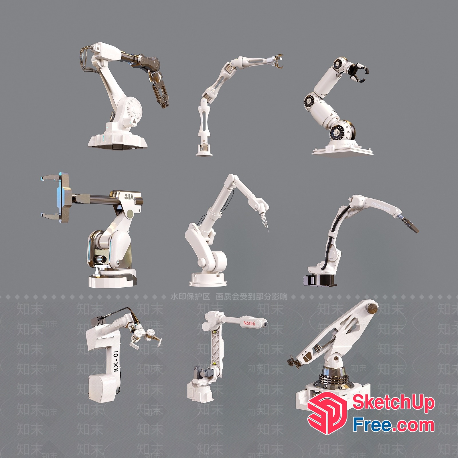 Robotic Arms For Various Tasks 3D SketchUp File