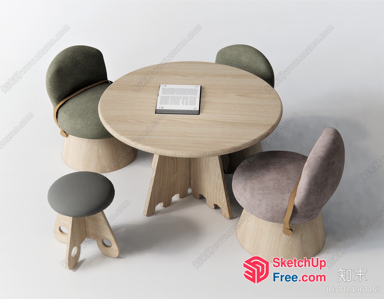 Minimalist Style Dining Room Furniture 3D SketchUp File