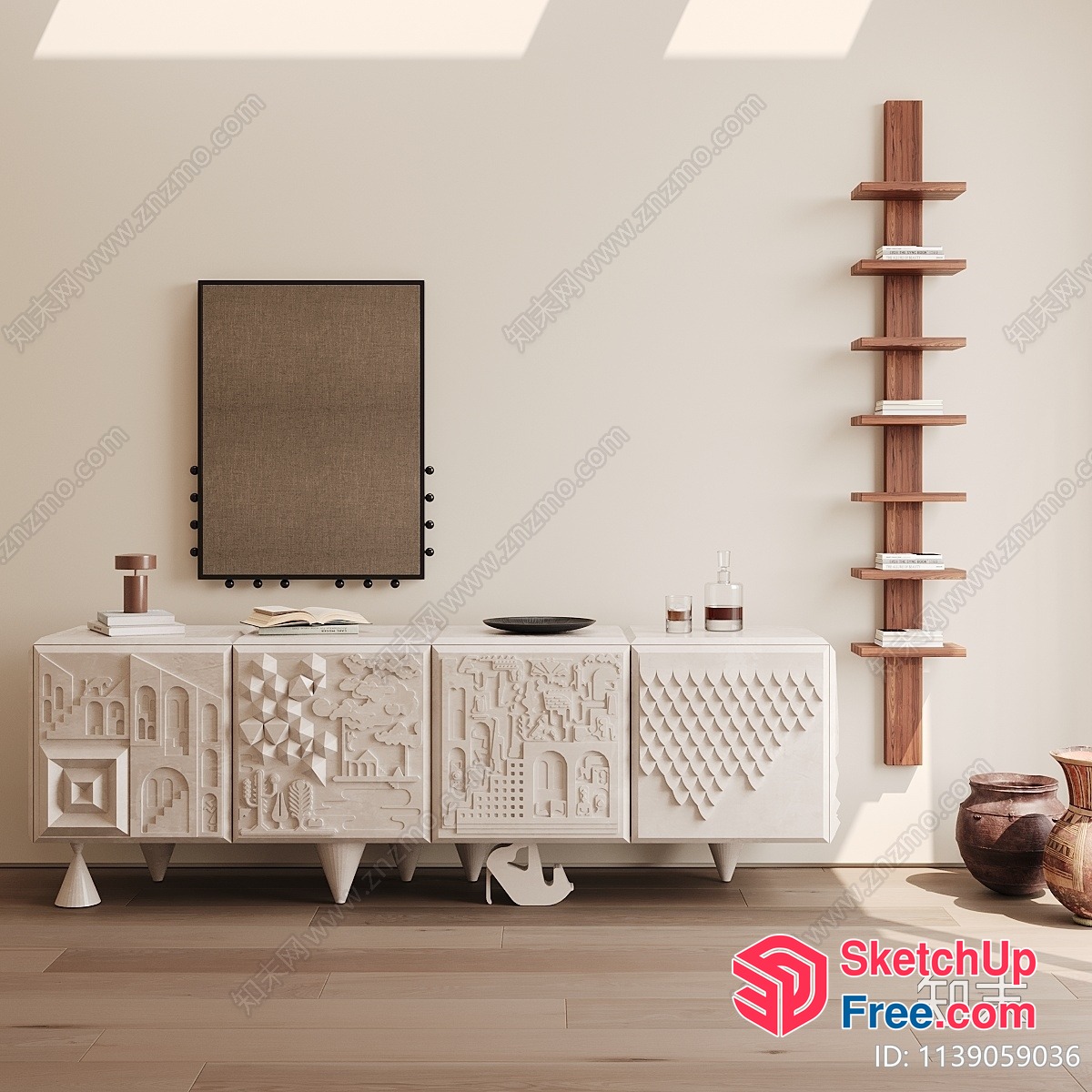 Modern Carved Furniture With Unique Designs 3D SketchUp File
