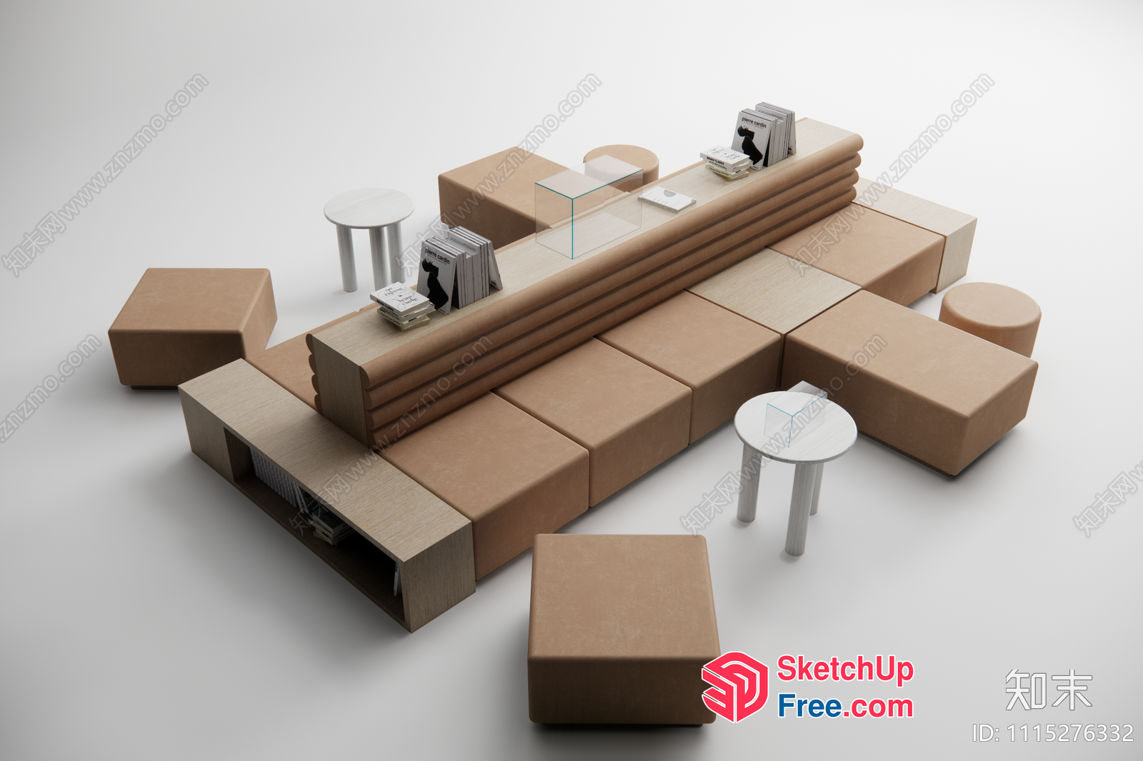 Modern Minimalist Office Furniture Set 3D SketchUp File